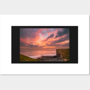 Sunset at Nash Point, Glamorgan Heritage Coast, Wales Posters and Art